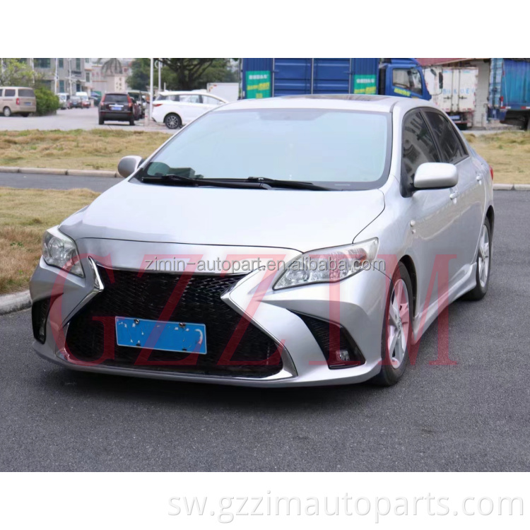 Mbele na Nyuma na Upande wa Bodykit ya Corolla 2010-2013 Uboreshaji kwa Mtindo wa ES